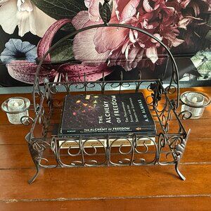 Southern Living at Home Acanthus Centerpiece/Basket Wrought Iron Votive Holder